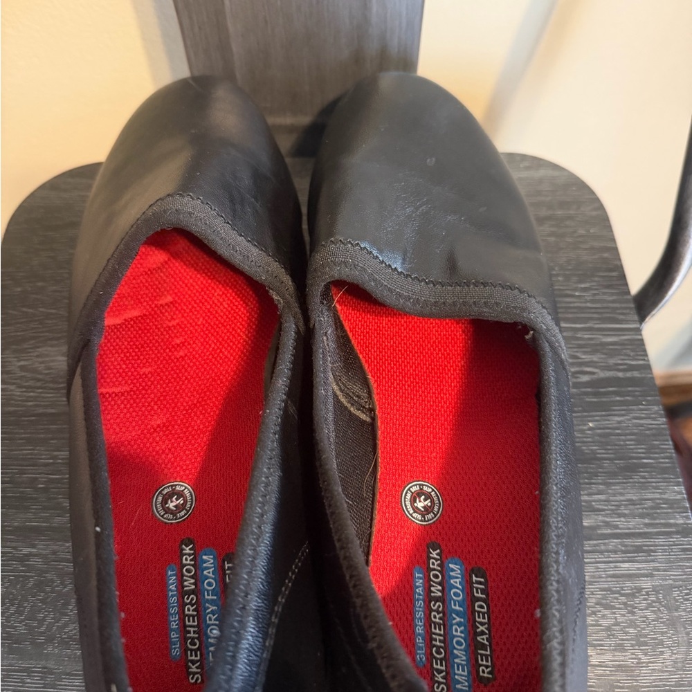 Skechers Work Black Slip Resistant Shoes Memory Foam Relaxed Fit - Picture 11 of 16